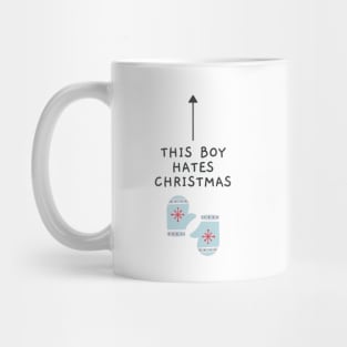 This Boy Hates Christmas - Funny Offensive Christmas (White) Mug